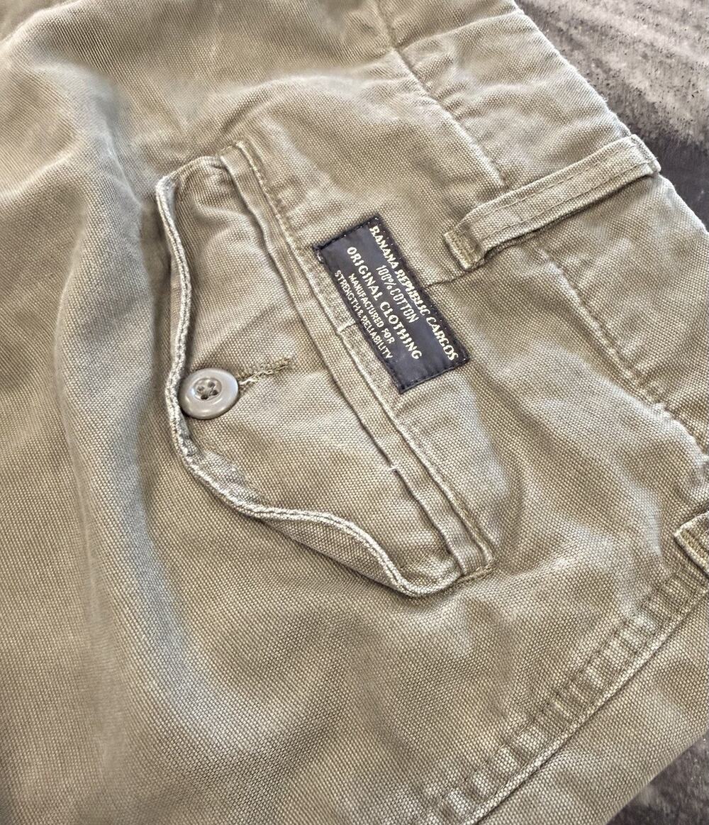 Vintage Banana Republic Cargo Shorts Mens 33 Olive Green Cotton